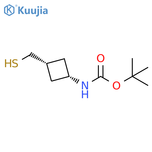 tert-butyl N-(1s,3s)-3-(sulfanylmethyl)cyclobutylcarbamate, cis structure