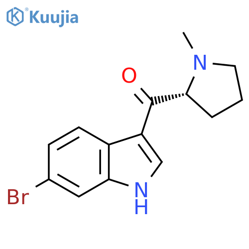 6-bromo-3-(2R)-1-methylpyrrolidine-2-carbonyl-1H-indole structure