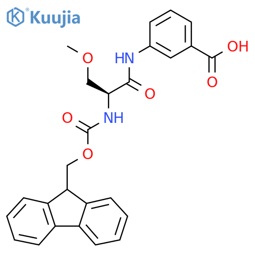 3-(2S)-2-({(9H-fluoren-9-yl)methoxycarbonyl}amino)-3-methoxypropanamidobenzoic acid structure