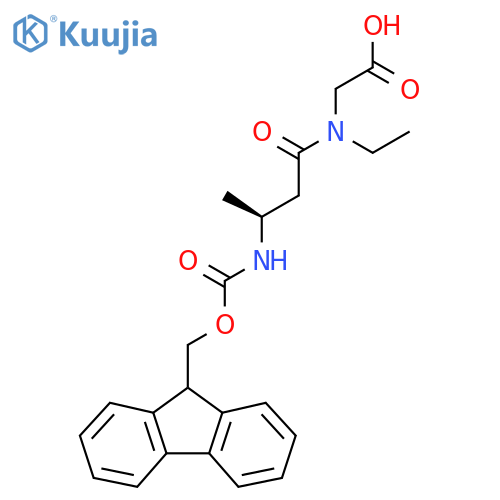 2-(3S)-N-ethyl-3-({(9H-fluoren-9-yl)methoxycarbonyl}amino)butanamidoacetic acid structure