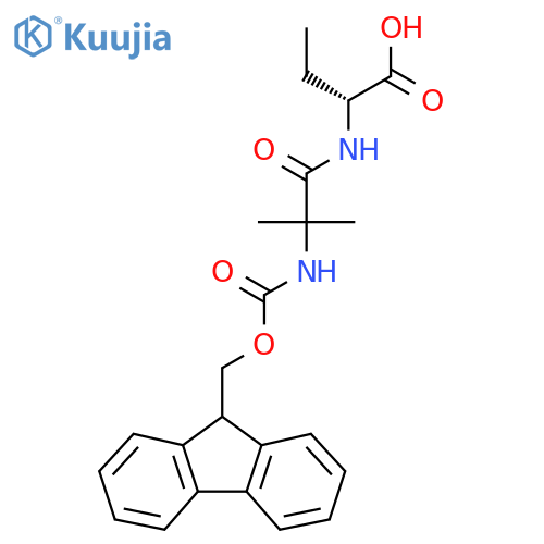 (2R)-2-2-({(9H-fluoren-9-yl)methoxycarbonyl}amino)-2-methylpropanamidobutanoic acid structure