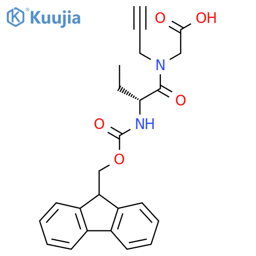 2-(2R)-2-({(9H-fluoren-9-yl)methoxycarbonyl}amino)-N-(prop-2-yn-1-yl)butanamidoacetic acid structure