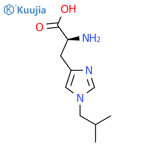 (2S)-2-amino-3-1-(2-methylpropyl)-1H-imidazol-4-ylpropanoic acid structure