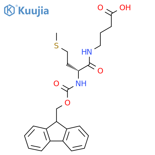 4-(2R)-2-({(9H-fluoren-9-yl)methoxycarbonyl}amino)-4-(methylsulfanyl)butanamidobutanoic acid structure