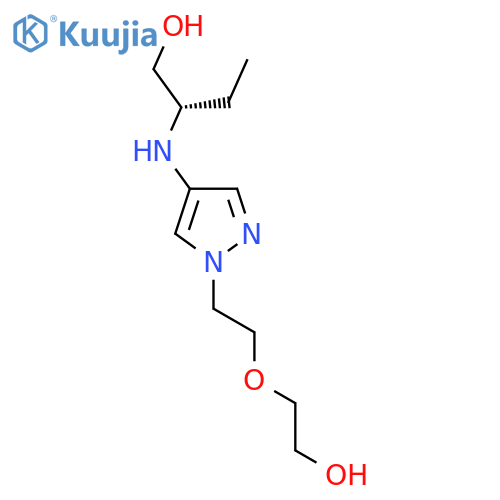 (2S)-2-({1-2-(2-hydroxyethoxy)ethyl-1H-pyrazol-4-yl}amino)butan-1-ol structure