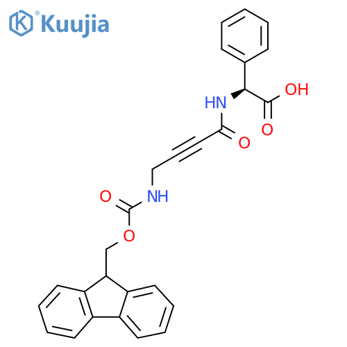 (2S)-2-4-({(9H-fluoren-9-yl)methoxycarbonyl}amino)but-2-ynamido-2-phenylacetic acid structure