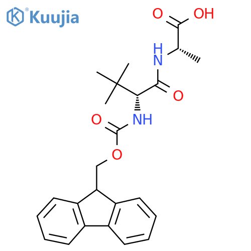 (2S)-2-(2R)-2-({(9H-fluoren-9-yl)methoxycarbonyl}amino)-3,3-dimethylbutanamidopropanoic acid structure