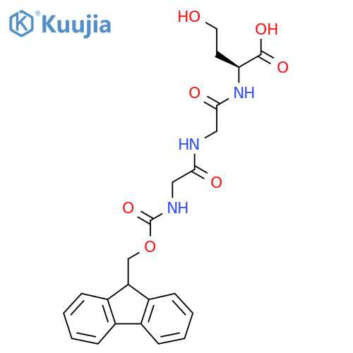 (2S)-2-{2-2-({(9H-fluoren-9-yl)methoxycarbonyl}amino)acetamidoacetamido}-4-hydroxybutanoic acid structure