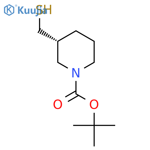 tert-butyl (3R)-3-(sulfanylmethyl)piperidine-1-carboxylate structure