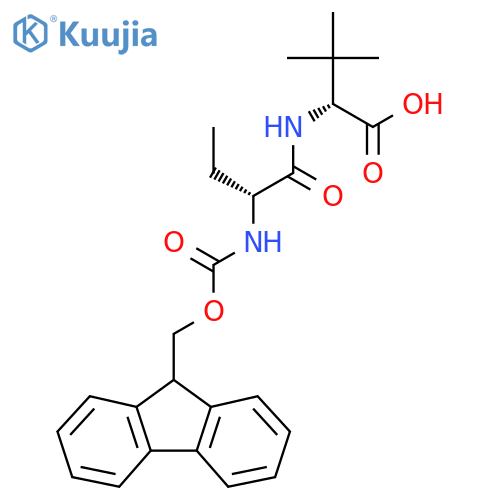 (2R)-2-(2R)-2-({(9H-fluoren-9-yl)methoxycarbonyl}amino)butanamido-3,3-dimethylbutanoic acid structure