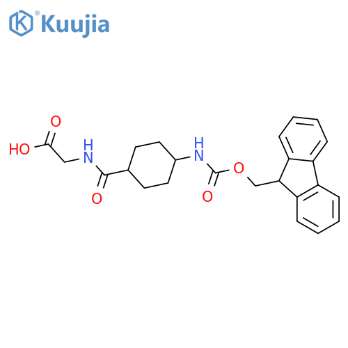 2-{(1s,4s)-4-({(9H-fluoren-9-yl)methoxycarbonyl}amino)cyclohexylformamido}acetic acid structure