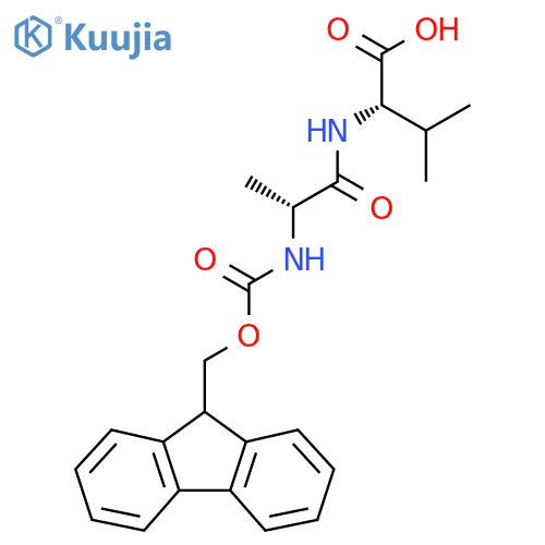 (2S)-2-(2R)-2-({(9H-fluoren-9-yl)methoxycarbonyl}amino)propanamido-3-methylbutanoic acid structure