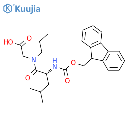 2-(2R)-2-({(9H-fluoren-9-yl)methoxycarbonyl}amino)-4-methyl-N-propylpentanamidoacetic acid structure