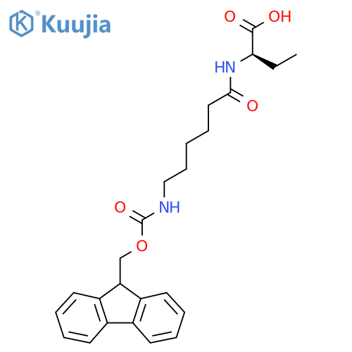(2R)-2-6-({(9H-fluoren-9-yl)methoxycarbonyl}amino)hexanamidobutanoic acid structure