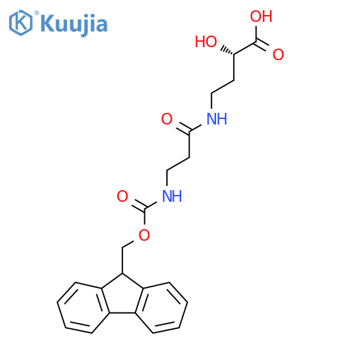 (2S)-4-3-({(9H-fluoren-9-yl)methoxycarbonyl}amino)propanamido-2-hydroxybutanoic acid structure