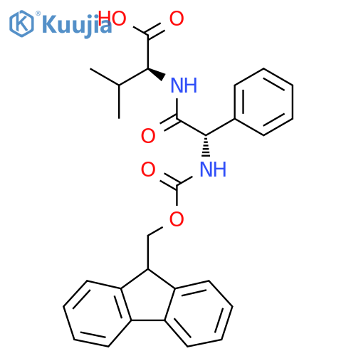 (2S)-2-(2S)-2-({(9H-fluoren-9-yl)methoxycarbonyl}amino)-2-phenylacetamido-3-methylbutanoic acid structure