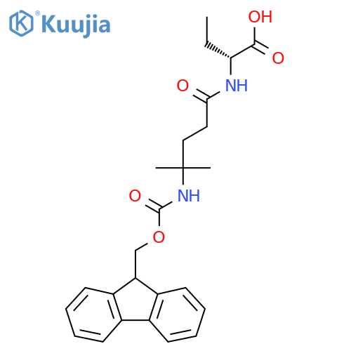 (2R)-2-4-({(9H-fluoren-9-yl)methoxycarbonyl}amino)-4-methylpentanamidobutanoic acid structure