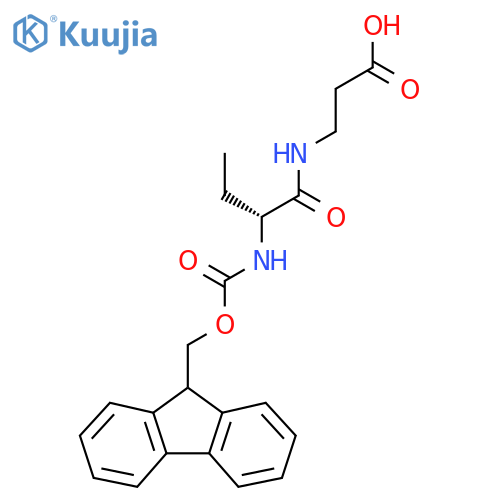3-(2R)-2-({(9H-fluoren-9-yl)methoxycarbonyl}amino)butanamidopropanoic acid structure