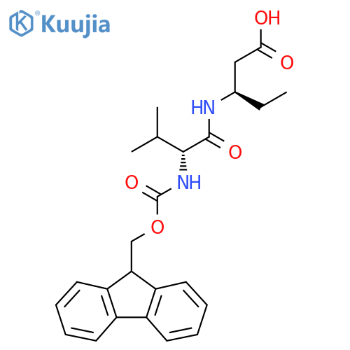 (3R)-3-(2R)-2-({(9H-fluoren-9-yl)methoxycarbonyl}amino)-3-methylbutanamidopentanoic acid structure