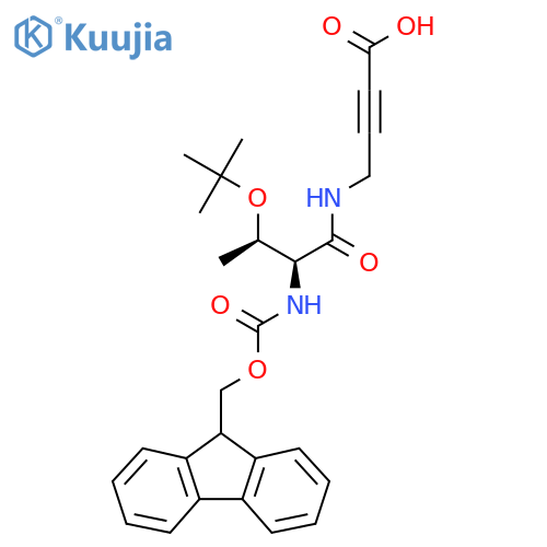 4-(2S,3R)-3-(tert-butoxy)-2-({(9H-fluoren-9-yl)methoxycarbonyl}amino)butanamidobut-2-ynoic acid structure