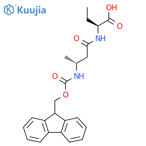 (2S)-2-(3R)-3-({(9H-fluoren-9-yl)methoxycarbonyl}amino)butanamidobutanoic acid structure