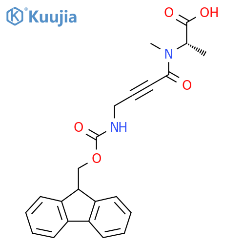 (2S)-2-4-({(9H-fluoren-9-yl)methoxycarbonyl}amino)-N-methylbut-2-ynamidopropanoic acid structure
