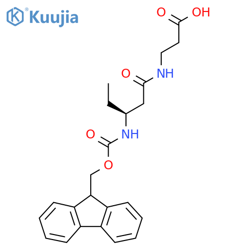 3-(3S)-3-({(9H-fluoren-9-yl)methoxycarbonyl}amino)pentanamidopropanoic acid structure