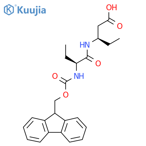 (3R)-3-(2S)-2-({(9H-fluoren-9-yl)methoxycarbonyl}amino)butanamidopentanoic acid structure