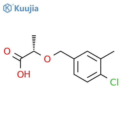 (2S)-2-(4-chloro-3-methylphenyl)methoxypropanoic acid structure