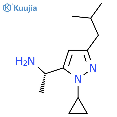 (1S)-1-1-cyclopropyl-3-(2-methylpropyl)-1H-pyrazol-5-ylethan-1-amine structure