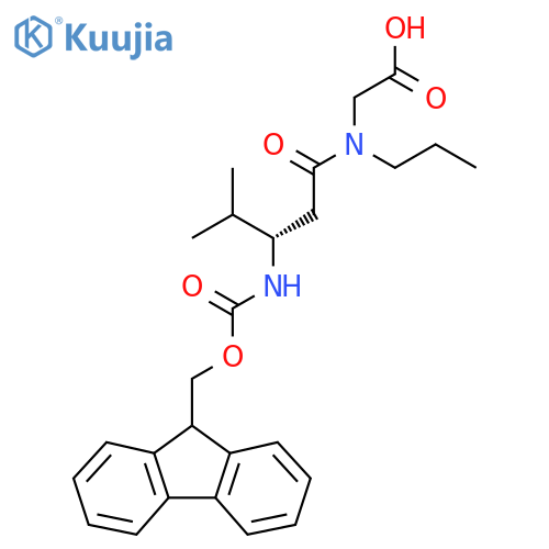 2-(3S)-3-({(9H-fluoren-9-yl)methoxycarbonyl}amino)-4-methyl-N-propylpentanamidoacetic acid structure