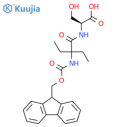 (2S)-2-2-ethyl-2-({(9H-fluoren-9-yl)methoxycarbonyl}amino)butanamido-3-hydroxypropanoic acid structure