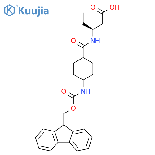 (3S)-3-{4-({(9H-fluoren-9-yl)methoxycarbonyl}amino)cyclohexylformamido}pentanoic acid structure