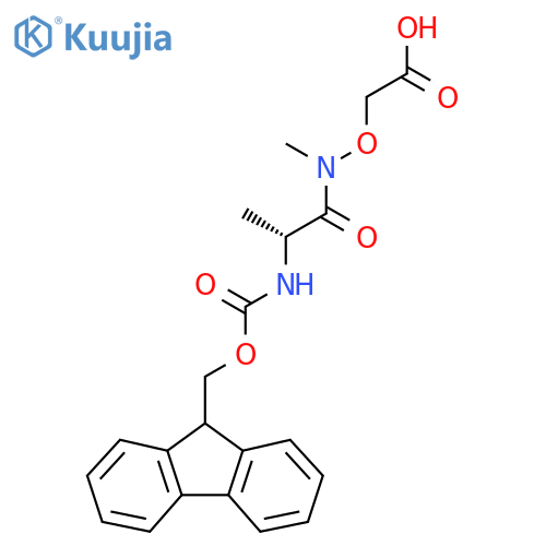 2-{(2R)-2-({(9H-fluoren-9-yl)methoxycarbonyl}amino)-N-methylpropanamidooxy}acetic acid structure