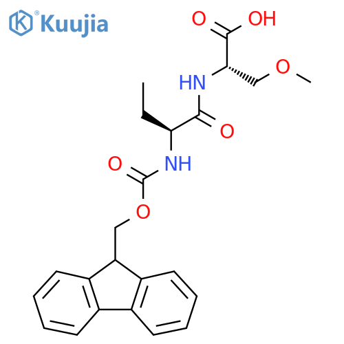 (2S)-2-(2S)-2-({(9H-fluoren-9-yl)methoxycarbonyl}amino)butanamido-3-methoxypropanoic acid structure