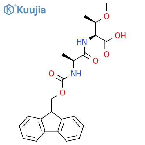 (2S,3R)-2-(2S)-2-({(9H-fluoren-9-yl)methoxycarbonyl}amino)propanamido-3-methoxybutanoic acid structure