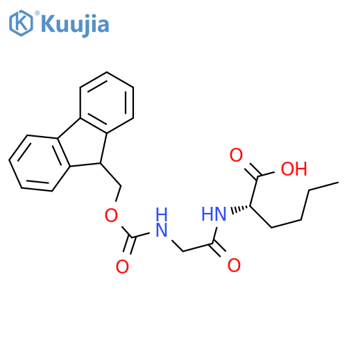 (2S)-2-2-({(9H-fluoren-9-yl)methoxycarbonyl}amino)acetamidohexanoic acid structure