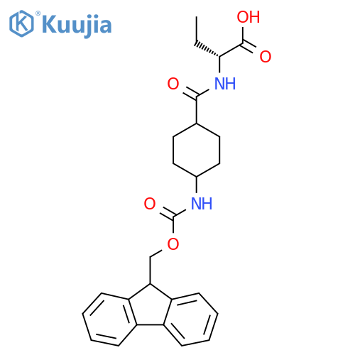 (2R)-2-{4-({(9H-fluoren-9-yl)methoxycarbonyl}amino)cyclohexylformamido}butanoic acid structure