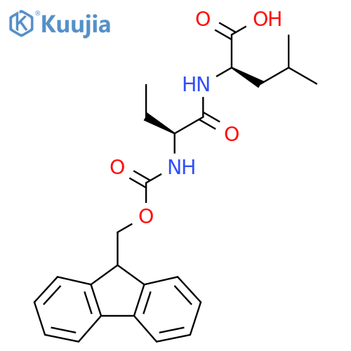 (2R)-2-(2S)-2-({(9H-fluoren-9-yl)methoxycarbonyl}amino)butanamido-4-methylpentanoic acid structure