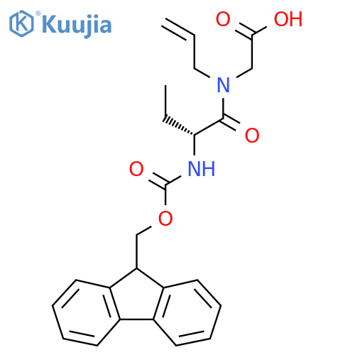 2-(2R)-2-({(9H-fluoren-9-yl)methoxycarbonyl}amino)-N-(prop-2-en-1-yl)butanamidoacetic acid structure