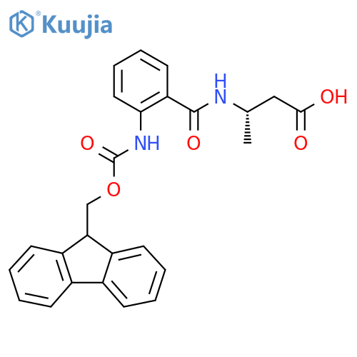 (3S)-3-{2-({(9H-fluoren-9-yl)methoxycarbonyl}amino)phenylformamido}butanoic acid structure