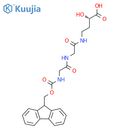 (2S)-4-{2-2-({(9H-fluoren-9-yl)methoxycarbonyl}amino)acetamidoacetamido}-2-hydroxybutanoic acid structure