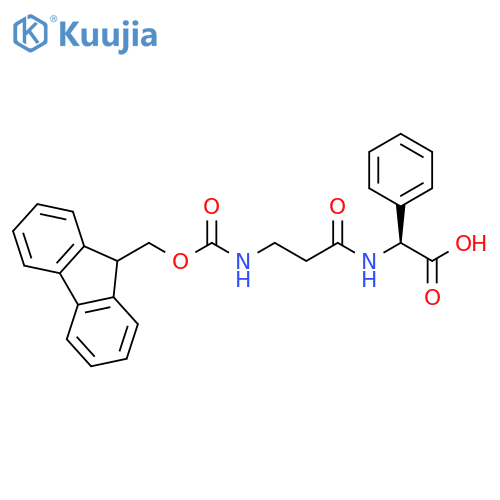 (2S)-2-3-({(9H-fluoren-9-yl)methoxycarbonyl}amino)propanamido-2-phenylacetic acid structure