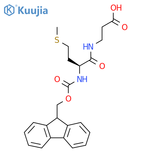 3-(2S)-2-({(9H-fluoren-9-yl)methoxycarbonyl}amino)-4-(methylsulfanyl)butanamidopropanoic acid structure