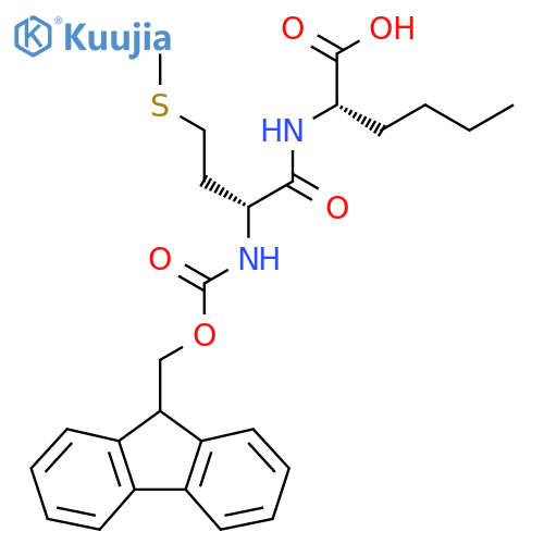 (2S)-2-(2R)-2-({(9H-fluoren-9-yl)methoxycarbonyl}amino)-4-(methylsulfanyl)butanamidohexanoic acid structure