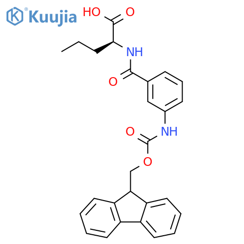 (2S)-2-{[3-({[(9H-fluoren-9-yl)methoxy]carbonyl}amino)phenyl]formamido}pentanoic acid structure