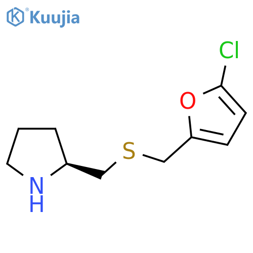 (2S)-2-({(5-chlorofuran-2-yl)methylsulfanyl}methyl)pyrrolidine structure