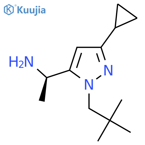 (1R)-1-3-cyclopropyl-1-(2,2-dimethylpropyl)-1H-pyrazol-5-ylethan-1-amine structure