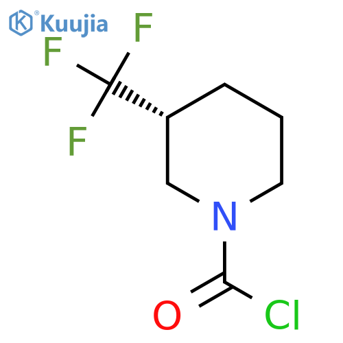 (3R)-3-(trifluoromethyl)piperidine-1-carbonyl chloride structure