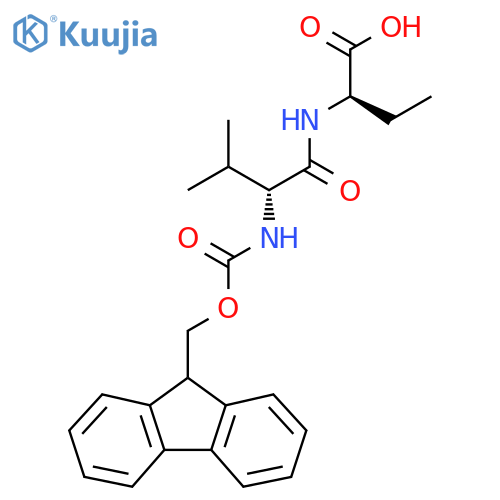 (2R)-2-(2R)-2-({(9H-fluoren-9-yl)methoxycarbonyl}amino)-3-methylbutanamidobutanoic acid structure